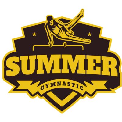 Summer Gymnastic logo template Thumbnail